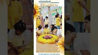 Yellow day and flower day  Kintergarten Devamatha yellow flowers onam2024 school [upl. by Butch]