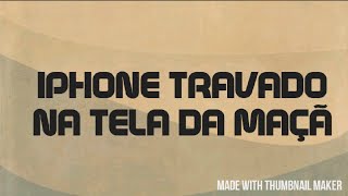 Iphone travado na tela branca da maçã resolvido [upl. by Lerat]