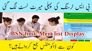 BSN Admissions 2024 merit ist display complete joining procedure ThebestNure [upl. by Maclaine]