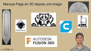 TUTORIEL Imprimer une image en 3D marque page [upl. by Repsaj584]