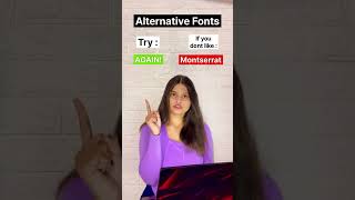 Font Suggestions  Alternative fonts  Montserrat graphicdesign designermemes freefonts [upl. by Jemena960]