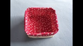 DIY Reversible Fabric Basket  Panier  Tutorial [upl. by Mansoor875]