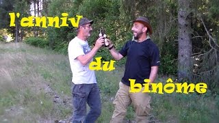 Bivouac bushcraft pour lanniv du binôme  BBN [upl. by Hardner]