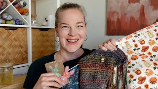 June Knitting Stitching and New Project Bags Vlog 193 [upl. by Nassir]