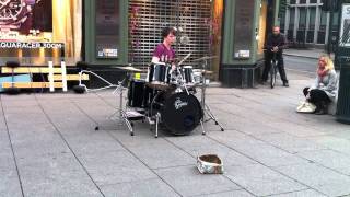 Baard Kolstad plays drums  Karl Johan 020711 [upl. by Chico979]