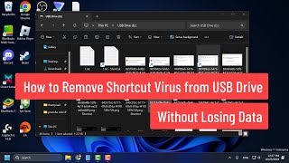 How to Remove Shortcut Virus from USB Drive Without Losing Data in Windows 111087 [upl. by Christin]