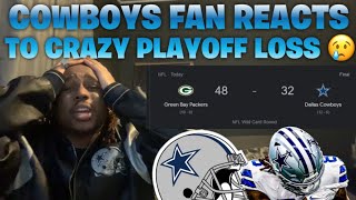 DALLAS COWBOYS FAN CRIES REACTING TO PACKERS LOSS  Green Bay Packers Vs Dallas Cowboys WILD CARD [upl. by Lesnah]