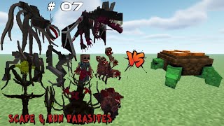 All parasites Scape and Run Parasites MOD VS Giant Tortoise in MINECRAFT1VS1Seven Part vs [upl. by Adaven]