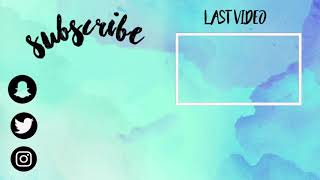 FREE OUTRO TEMPLATE NO TEXT [upl. by Coretta762]