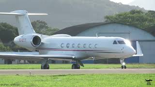 Gulfstream G550  N940TT  Decolagem em Joinville 21012023 [upl. by Dreyer]