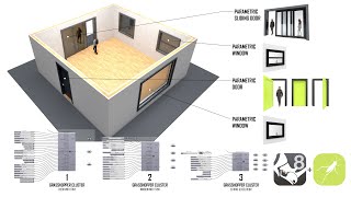 Parametric Architecture Blocks Pack for Residential and Commercial Projects Grasshopper Rhino 3D [upl. by Nednyl674]