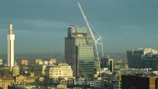 Crane Removal at 103 Colmore Row Birmingham [upl. by Cristian]