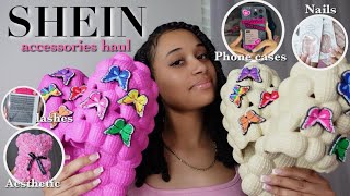 HUGE SHEIN ACCESSORIES HAUL 2023  jewerly phone cases bonnets planner bubble slides amp more [upl. by Sileas466]