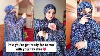 Namaz Chaddar 💗🌼 full coverage hijab  full coverage namaz chadar  uroojhijab [upl. by Blinnie]