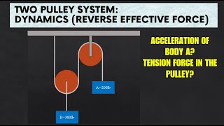 Dynamics  Two Pulley System Reverse Effective Force [upl. by Aika132]