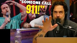 Chris DElia Reacts to Man Having Seizure at His Show [upl. by Ebbie]