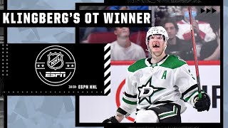 John Klingberg wins it for Stars late in OT vs Canadiens  NHL on ESPN [upl. by Evetta35]