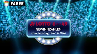 FABER Lotto · LottoGewinnzahlen vom Samstag den 01062024 [upl. by Refotsirhc949]