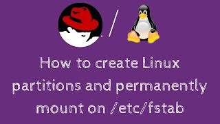 How to create linux partitions with making file system and permanently mount on etcfstab  Hindi [upl. by Boeschen]