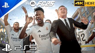 PS5 EA FC 25  NEW CAREER MODE LOOKS SO COOL ON PS5  Realistic ULTRA GraphicsGameplay4K60FPSHDR [upl. by Kcirtapnhoj]