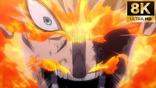 Endeavor vs Nomu 8K  My Hero Academia S4 E25 [upl. by Sgninnej]