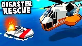 Rescue Helicopter Crashes into Sinking Boat on Fire Stormworks Gameplay [upl. by Elbag]