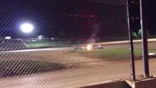 Beaver Dam Raceway Flaming Crash 101213 [upl. by Inat]