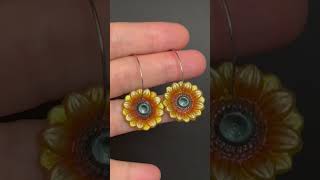 My latest polymer clay earrings designs polymerclayjewelrytutorials clay diy [upl. by Aseuqram]