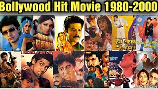 19802000 Bollywood Hit Hindi Movies List  Bollywood hit movie list  All time Hit Movies [upl. by Ahsikyt]