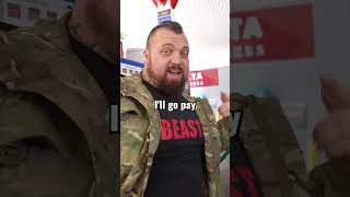 Eddie Hall Fills his tank up with fuel tank [upl. by Namsu]