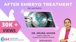 After Embryo Transfer Procedure Dos and Donts in Tamil  Embryo Transfer Video Tamil  IVF IUI [upl. by Gottuard]