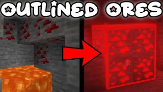 OUTLINED ORES Texture Pack in MCPE Minecraft Bedrock 121 [upl. by Orozco]