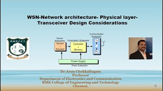 WSN Network architecture Transceiver Design Considerations TamilEC 8702UNIT2 [upl. by Terrill]