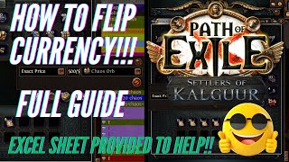 Path Of Exile  Flip Currency Like A Pro  Dont Make Trading in POE A Struggle  Excel Provided [upl. by Belinda]