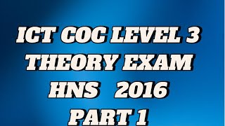 COC LEVEL 3 HNS NEW THEORY EXAM QUESTION WITH ANSWER [upl. by Eimiaj]