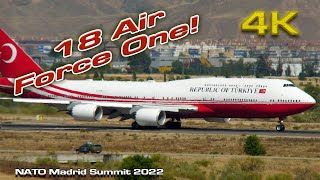 Air Force One Planes NATO Madrid Summit 2022 [upl. by Sugden837]