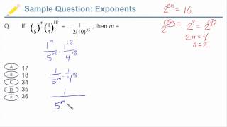 GMAT Exponents  Sample GMAT Question with Exponents [upl. by Einahpit]