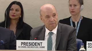 HRC55  President of the UN Human Rights Council Omar Zniber Opens 55th Session of the Council [upl. by Arette]