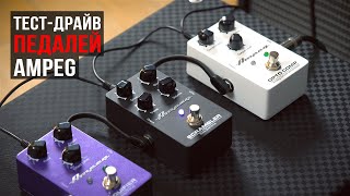 Ampeg Pedals Opto CompScrambler Bass OverdriveLiquifier Analog Chorus [upl. by Hannazus]