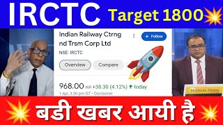 IRCTC Share Latest News Today  IRCTC Share News Today  IRCTC Share Latest News  IRCTC Share News [upl. by Whitney]