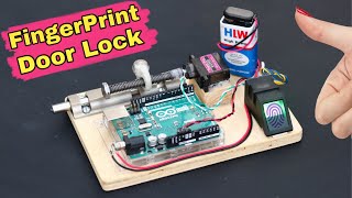 How to Make Fingerprint Door Lock  Arduino Project [upl. by Euqnomod]