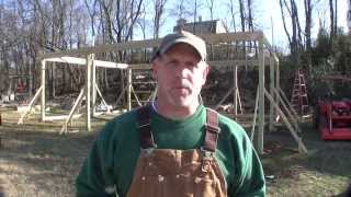 How to Build a Pole Barn Pt 5  Setting Trusses [upl. by Prochora269]