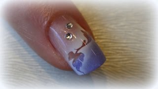 ANLEITUNG FÜR GELNÄGEL  Leichte Nailart mit Airbrush [upl. by Cleopatre]