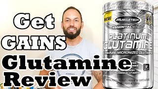 Platinum Glutamine  UltraPure Micronized Glutamine  MuscleTech Supplement Review [upl. by Eellah]