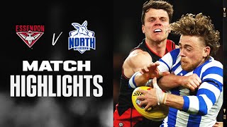 Essendon v North Melbourne Highlights  Round 20 2022  AFL [upl. by Nawak]