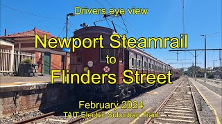 Drivers eye view Newport to Flinders Street Tait Feb 2024 [upl. by Neehsar993]