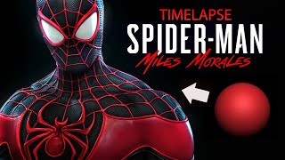 SpiderMan Miles Morales  Sculpting Timelapse [upl. by Arahas]