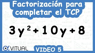 Factorización para Completar el Trinomio Cuadrado Perfecto  Video 5 de 6 [upl. by Bloxberg]