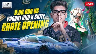 300000 UC PAGANI AND XSUIT CRATE OPENING  JONATHAN IS BACK  BGMI [upl. by Aihtiekal]