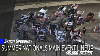 Skagit Speedway Summer Nationals 360 Sprint Cars finale  July 27 2024 [upl. by Eicul]